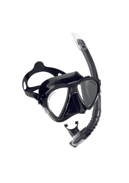 Matrix Maske Gamma Şnorkel Seti Black-Black