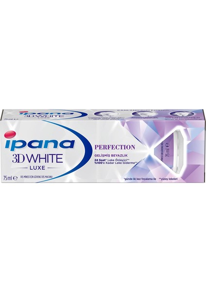 Ipana 3 Boyutlu Beyazlık Luxe Diş Macunu Perfection 2x75 Ml. - 5x2 Paket