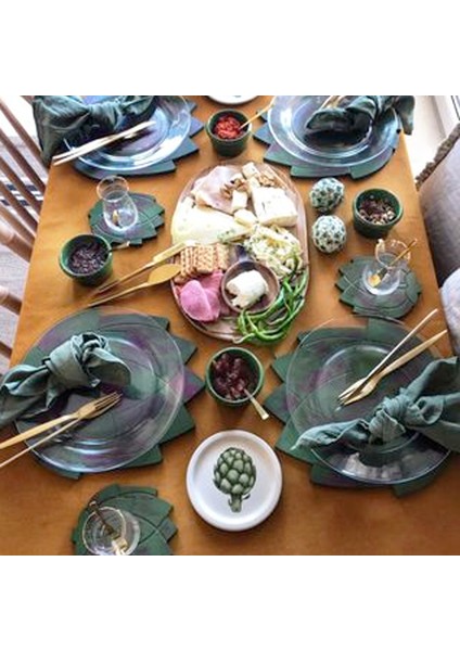 Enginar Ahşap Supla - Amerikan Servis - Tabak Altı Ahsap Supla