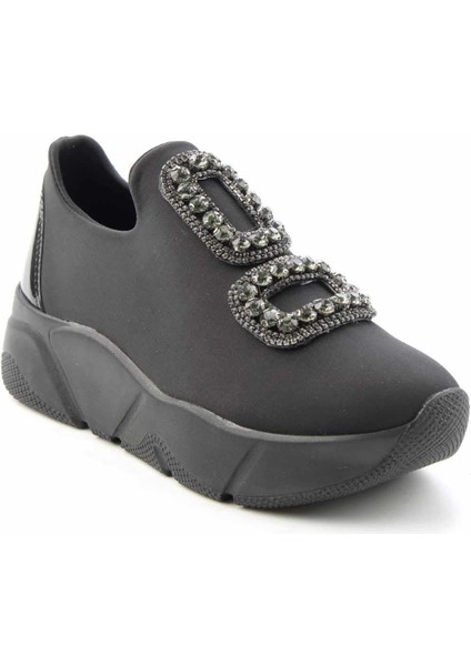 Siyah Streç Kadın Sneaker K01234060517 modelleri