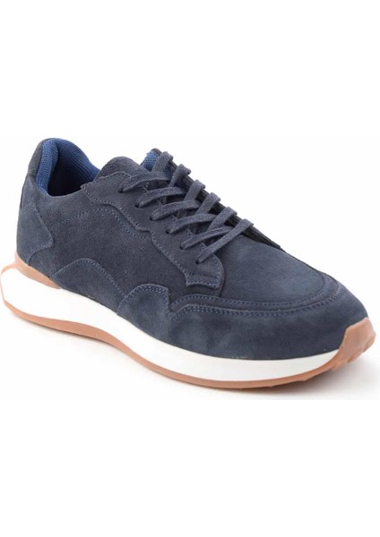 Lacivert Süet Leather Erkek Sneaker E01120001402