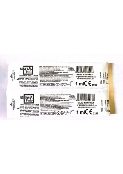 Insülin Enjektörü 1 cc 26g Kahverengi 100'lü