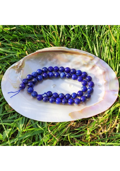 Lapis Lazuli Doğal Taş Dizisi (8mm) (Sertifikalı)