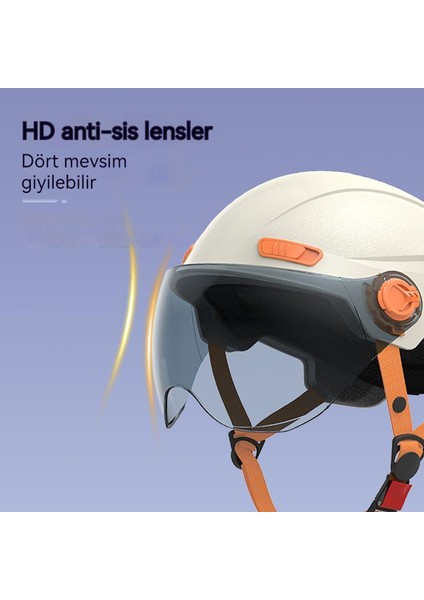 Elektrikli Motosiklet Kaskı 4 Mevsim Evrensel Emniyet Kaskı (Yurt Dışından)