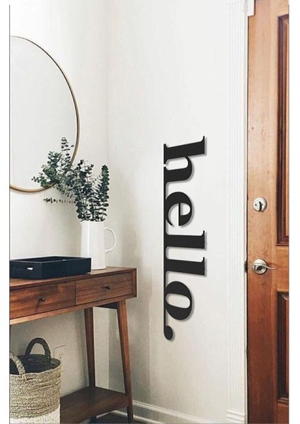 Hello Ahşap Duvar Yazısı - Duvar Dekoru