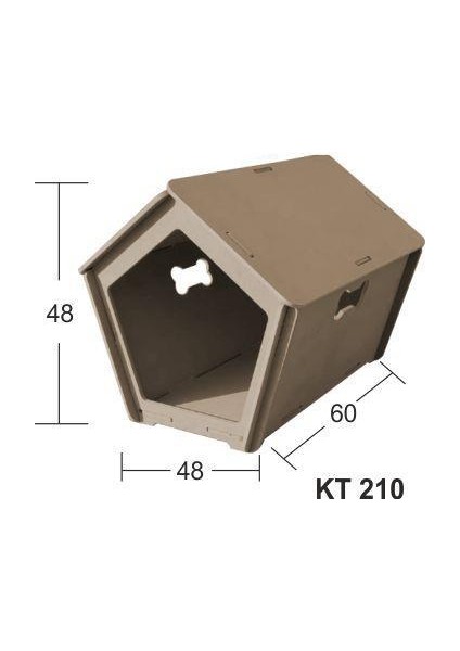 Ahşap Köpek Evi Büyük 60X48CM KT-210