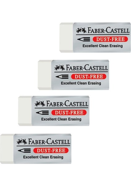 Faber Castell Dust Free Küçük Boy Beyaz Silgi (No:30)-4 Adet