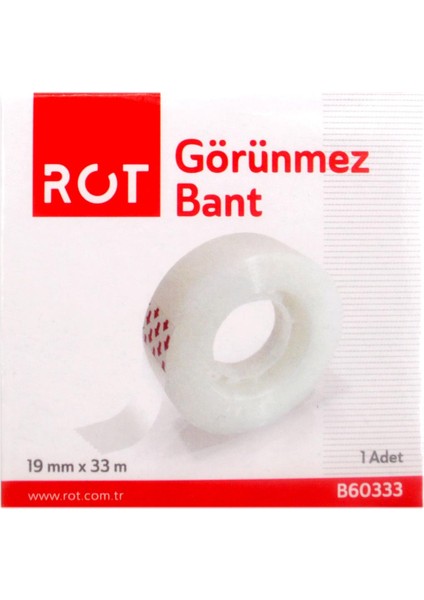 Görünmez Bant 19 mm x 33 M 1 Adet
