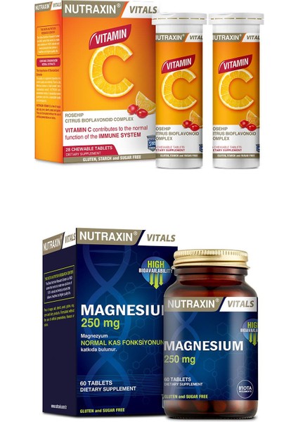 C Vitamini + Magnesium Citrate | Magnezyum Takviyesi 60 Tablet