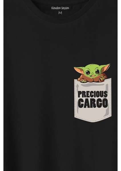 The Mandalorian Bebek Yoda Cep Tasarımı Baskılı Tişört Unisex T-Shirt fiyatları