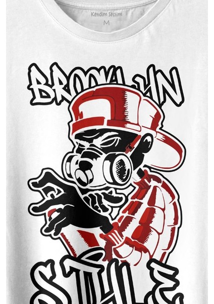 Brooklyn Hip Hop Rap Music Grafitti Baskılı Tişört Unisex T-Shirt fiyatları