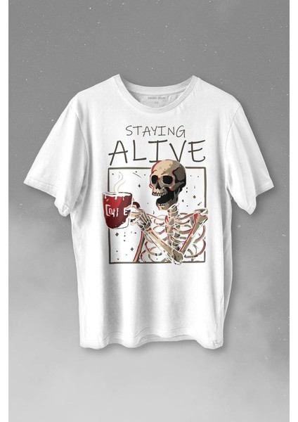 Kuru Kafa Kahve Coffee Baskılı Tişört Unisex T-Shirt