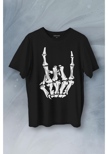 Rock And Roll Music Sert Müzik Baskılı Tişört Unisex T-Shirt