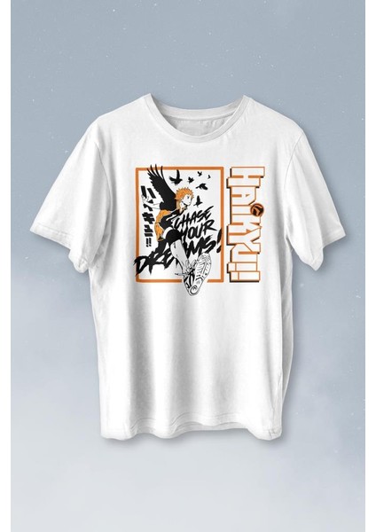Haikyuu Fly Anime Baskılı Tişört Unisex T-Shirt