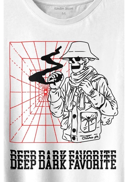 Kuru Kafa Deep Dark Baskılı Tişört Unisex T-Shirt fiyatları