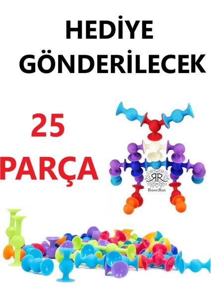 Vantuzlu Vakum Molekül 25 Parça Yapı Silikon Taşları Popit Duyusal Eğitici Oyuncak Squigz indirimleri