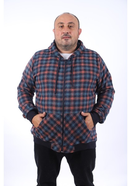 Mocgrande Büyük Beden Sweat Kanguru Cep Square 22208-PETROL fiyatları