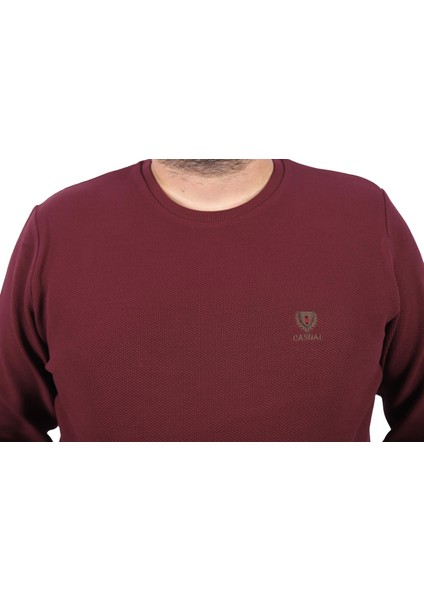 Mocgrande Büyük Beden Sweatshirt Gipeli Casual 22712-BORDO fiyatları