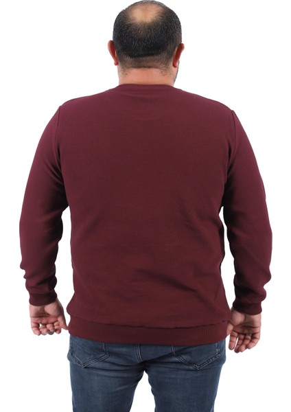 Mocgrande Büyük Beden Sweatshirt Gipeli Casual 22712-BORDO modelleri