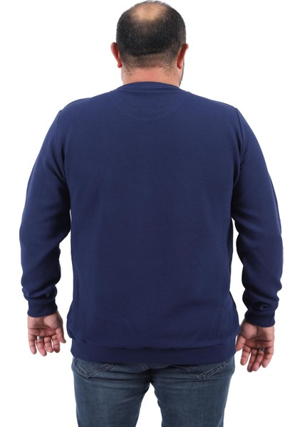 Mocgrande Büyük Beden Sweatshirt Gipeli Casual 22712-İNDIGO modelleri