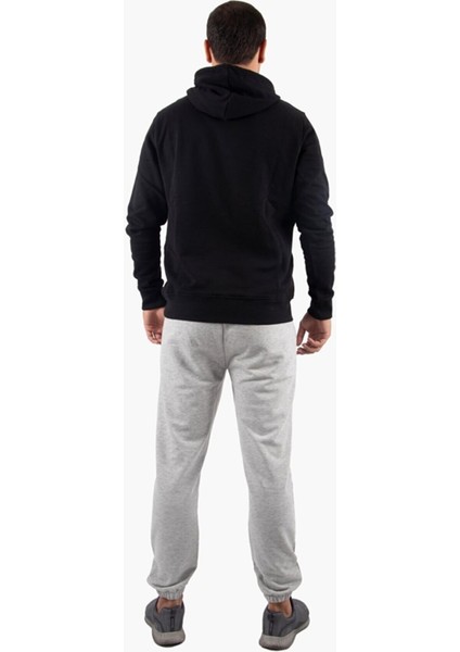 Süzene Nakış Ayı Baskılı Kapüşonlu Lacivert Sweatshirt Polarlı