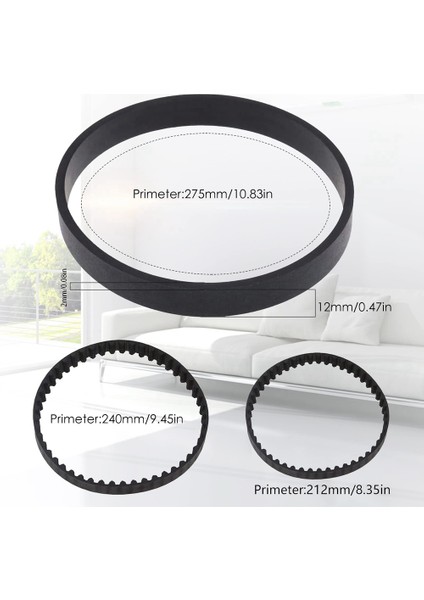 Proheat 2x Revolution Pet Pro Temizleyici Modelleri Için 6 Adet Yedek Vakum Kemer Seti 1986,1964,2007,2007P (Yurt Dışından)