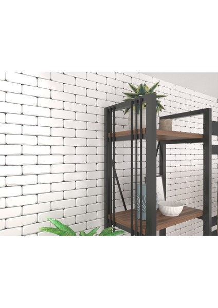 Dekormila Metal Kitaplık Ceviz