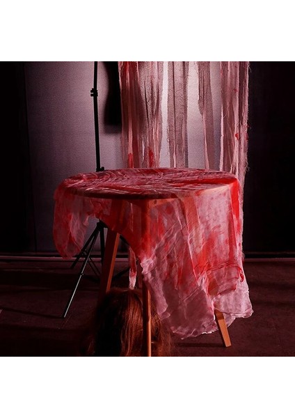 Halloween Cadılar Bayramı Masa Örtüsü Veya Dekoru Için Kanlı Sargı Bezi 180 x 230 cm