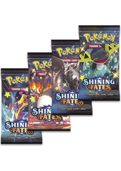 Kartları Shining Fates Booster Box Koleksiyon Koleksiyon Kartları Oyunu (4 Paket)