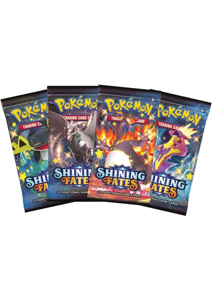 Kartları Shining Fates Booster Box Koleksiyon Koleksiyon Kartları Oyunu (4 Paket)