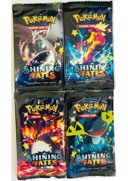 Kartları Shining Fates Booster Box Koleksiyon Koleksiyon Kartları Oyunu (4 Paket)