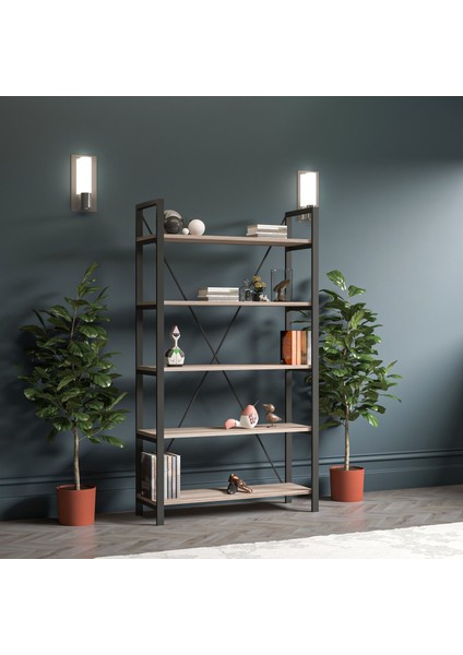 Dekormila 5 Raflı Metal Kitaplık Cordoba