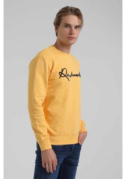 Bisiklet Yaka Hardal Slim Fit Sweatshirt 22FWM60128 fırsatları