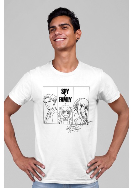 Casus Aile Beyaz Kısa Kollu Erkek T-Shirt