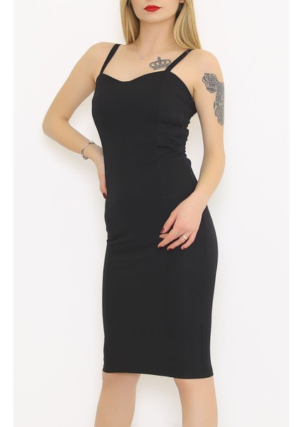 Zhlbutik Siyah Elite Kalem Elbise