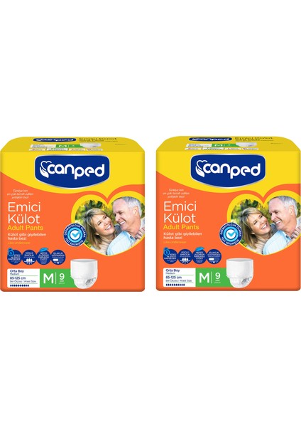 Orta Boy Hasta Bezi ( M ) 9 'Lu Emici Külot Hasta Bezi X 2 Adet