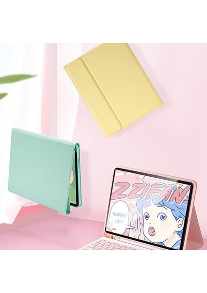 Qwert Kablosuz Klavye Için ipad Pro 11 Klavye Candy Renkli Deri Için Touchpad ile (Yeşil) (Yurt Dışından) modelleri