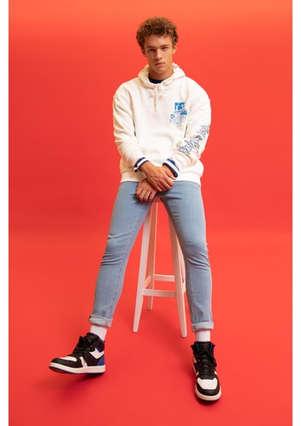 Rick and Morty Coool Oversize Fit Kapüşonlu İçi Yumuşak Tüylü Sweatshirt Y0309AZ22AU modelleri