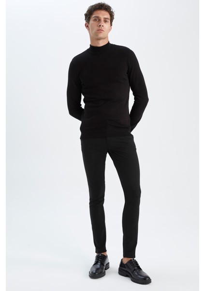 Premium Regular Fit Yarım Balıkçı Yaka Boğazlı Triko Kazak Y0801AZ22AU