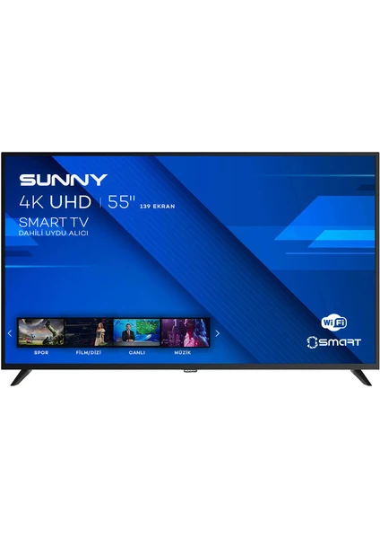 SN55UAL402 55" 139 Ekran Dahili Uydu Alıcılı 4K Ultra HD Smart LED TV