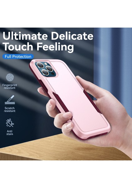 Iphone 14 Pro Max (Pink) Için Pioneer Zırh Ağır Derecilik Şok Geçirmez Telefon Kılıfı (Yurt Dışından)