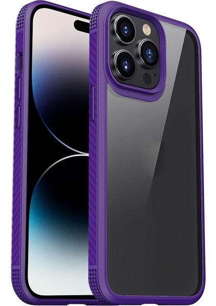 Ipaky Shockproof Pc Tpu Koruyucu Telefon Kılıfı iPhone 14 Pro Max (Mor) (Yurt Dışından)