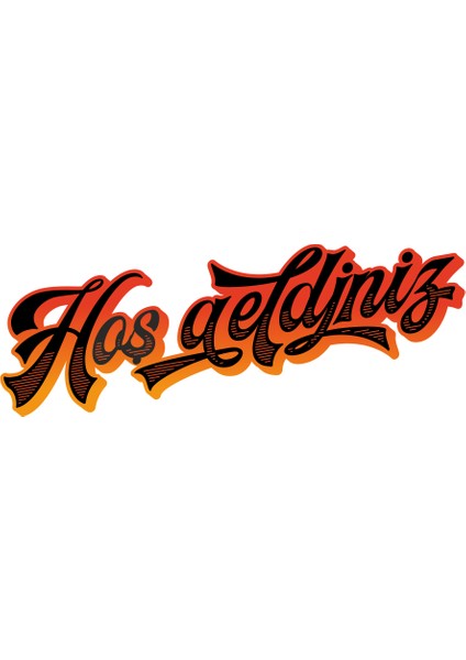 Hoşgeldiniz Folyo Sticker 130CM Uzunluk