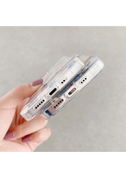 Iphone 14 Pro Max (Hibiscus) Için Yarı Saydam Elekoplasyon Çiçek Telefon Kasası (Yurt Dışından)