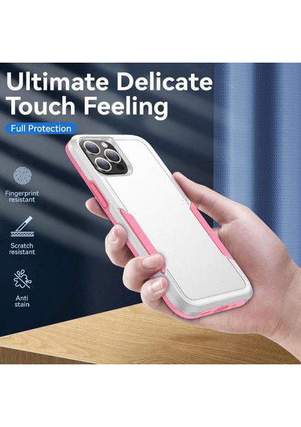 Iphone 14 Pro Max (Beyaz) Için Pioneer Zırh Ağır Derecilik Şok Geçirmez Telefon Kılıfı (Yurt Dışından)