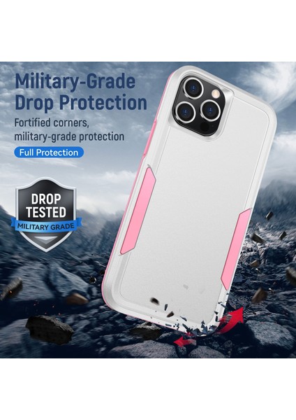 Iphone 14 Pro Max (Beyaz) Için Pioneer Zırh Ağır Derecilik Şok Geçirmez Telefon Kılıfı (Yurt Dışından)