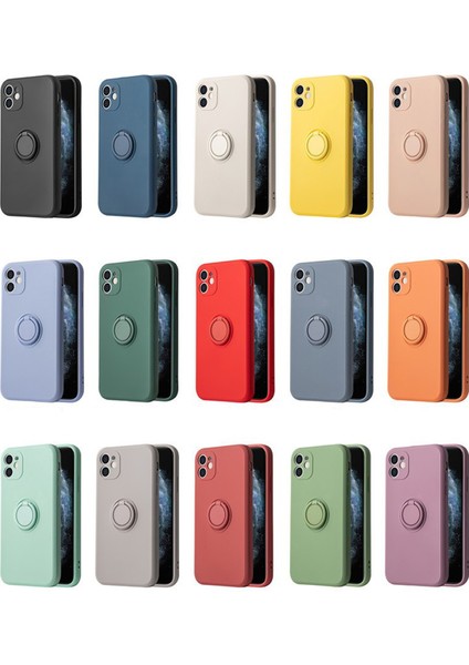 Iphone 14 Pro Max (Pink) Için Ring Kickstand Silikon Telefon Kılıfı (Yurt Dışından)