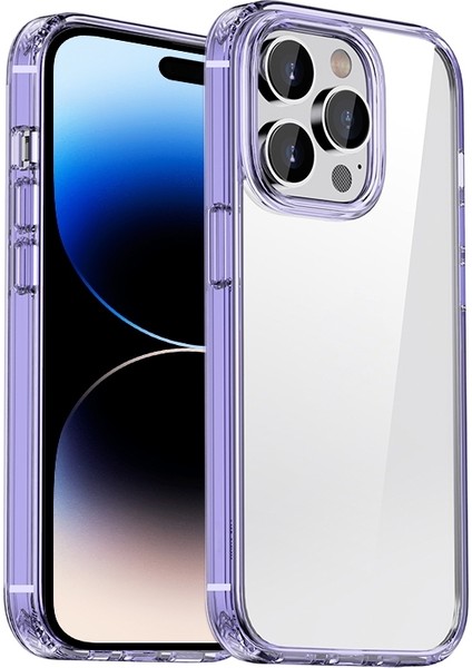 iPhone 14 Pro Max (Şeffaf Mor) Için Ipaky Shockproof Pc + Tpu Kılıfı (Yurt Dışından)
