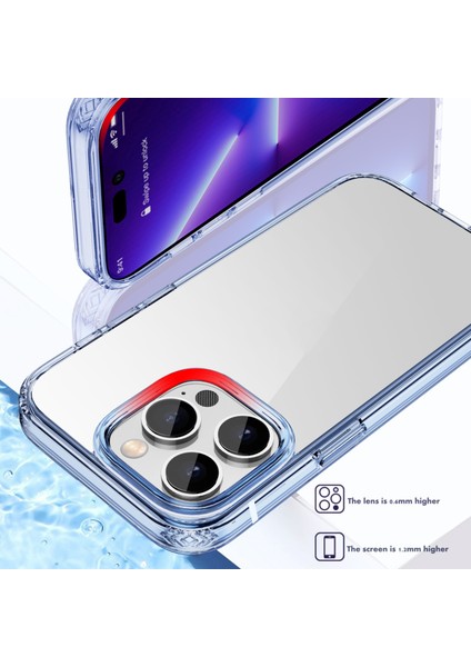 iPhone 14 Pro Max (Şeffaf Mor) Için Ipaky Shockproof Pc + Tpu Kılıfı (Yurt Dışından)
