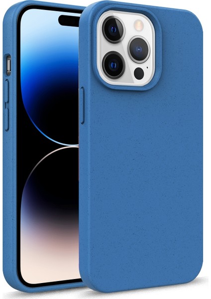 Iphone 14 Pro Max (Mavi) Için Starry Serisi Straw Tpu Telefon Kılıfı (Yurt Dışından)
